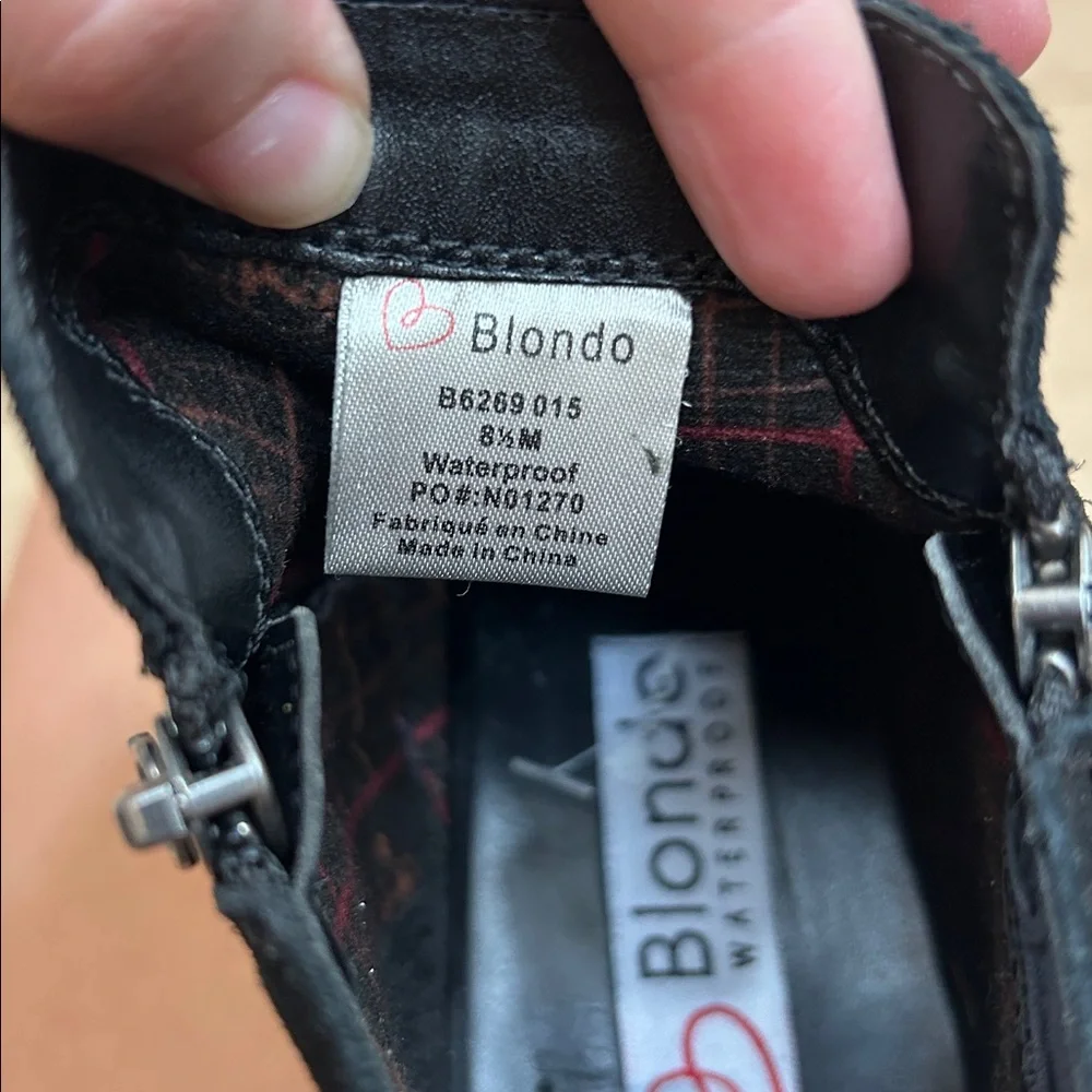Blondo Suede Waterproof Liam Bootie Size 8.5